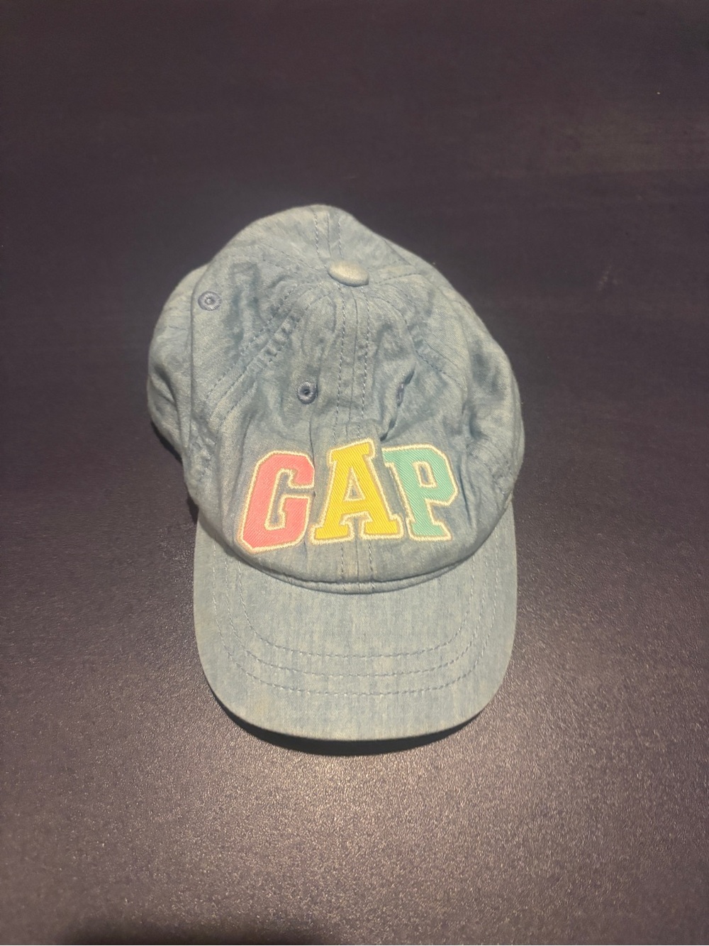 Baby GAP Kids Denim Baseball Cap with Colorblock Logo